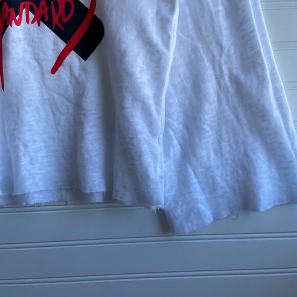 Tyra Banks ModelLand S White Yo Booty Standards Graphic Cutoff Cozy Knit Sweater - Picture 4 of 6